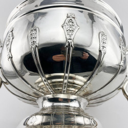 Impressive Large Antique Sterling Silver Rose Bowl or Trophy Cup