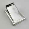 Stylish Rectangular Antique Sterling Silver Desk Paper Clip (1919)
