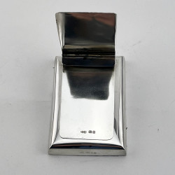 Stylish Rectangular Antique Sterling Silver Desk Paper Clip