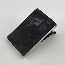 Stylish Rectangular Antique Sterling Silver Desk Paper Clip