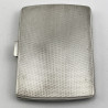 Art Deco Style Sterling Silver and Blue Guilloche Enamel Cheroot or Cigarette Case