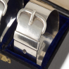 Pair of Boxed Victorian Belt and Buckle Shaped Napkin Rings