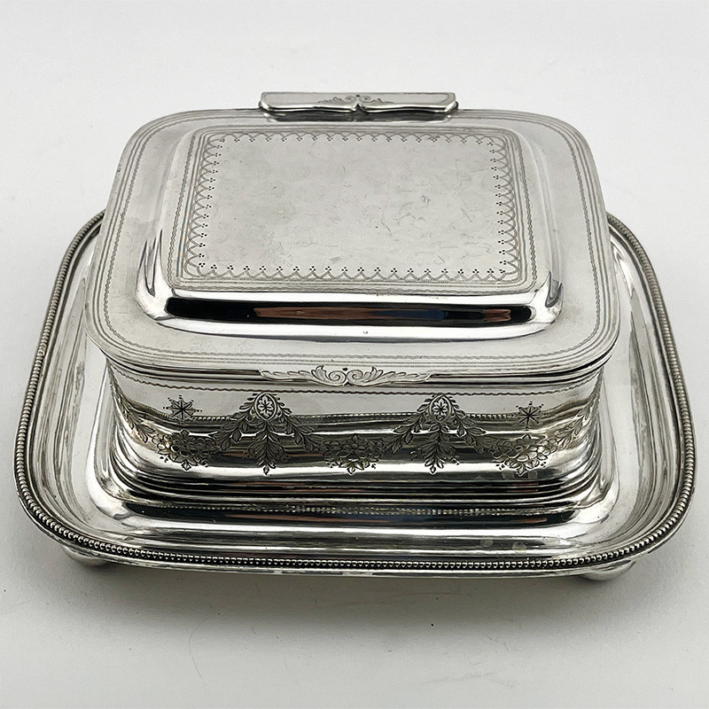 Rectangular Victorian Elkington & Co Butter or Sardine Dish (c.1890) Rectangular Victorian Elkington & Co Butter or Sardine Dish (c.1890)