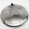 Engraved George III Round Sterling Silver Salver