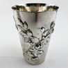 Charming Pair of Continental 800 Grade Sterling Silver Beakers