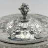 Large Fine Victorian Silver Plated Oval Biscuit or Trinket Box