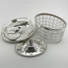 Large Fine Victorian Silver Plated Oval Biscuit or Trinket Box