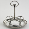 Elegant Georgian Style Late Victorian Silver Plated Oil & Vinegar Cruet
