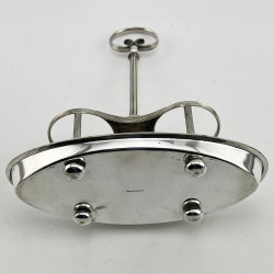 Elegant Georgian Style Late Victorian Silver Plated Oil & Vinegar Cruet
