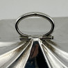 Stylish Plain Sterling Oval Cut Corner Silver Tea Caddy