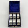 Decorative Boxed Set of Six Victorian Silver Plated Napkin Rings