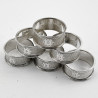 Decorative Boxed Set of Six Victorian Silver Plated Napkin Rings