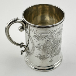 Beautiful Large Victorian Sterling Silver Christening Mug