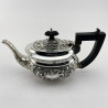 Pretty Sterling Silver Late Victorian Three Piece Bachelor Tea Set