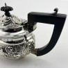 Pretty Sterling Silver Late Victorian Three Piece Bachelor Tea Set