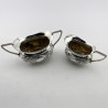 Pretty Sterling Silver Late Victorian Three Piece Bachelor Tea Set