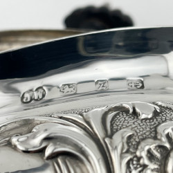 Pretty Sterling Silver Late Victorian Three Piece Bachelor Tea Set