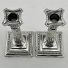 Pair of Edwardian Sterling Silver Candlesticks in Corinthian Style