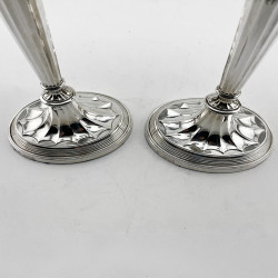 Attractive Pair of Late Victorian Sterling Silver Candlesticks