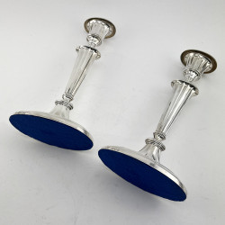 Attractive Pair of Late Victorian Sterling Silver Candlesticks