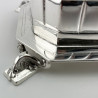 Victorian Silver Plated Biscuit or Trinket Box with Figural Farmer Resting on a Wheatsheaf