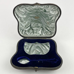 Boxed Victorian Sterling Silver Two Piece Christening Set