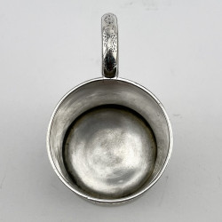 Beautifully Engraved Victorian Sterling Silver Childs Christening Mug