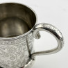 Beautifully Engraved Victorian Sterling Silver Childs Christening Mug