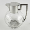 Stylish Edwardian Sterling Silver Mounted Claret Jug (1904)
