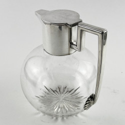 Stylish Edwardian Sterling Silver Mounted Claret Jug