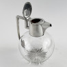 Stylish Edwardian Sterling Silver Mounted Claret Jug
