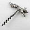 Unusual Victorian Sterling Silver Fox Cork Screw (1892)