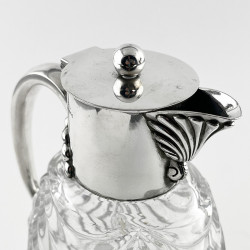 Late Victorian Silver Plated Oval Body Claret Jug