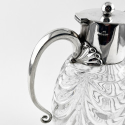 Late Victorian Silver Plated Oval Body Claret Jug