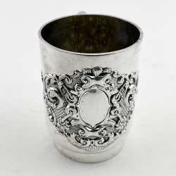 Pretty Victorian Sterling Silver Christening Mug