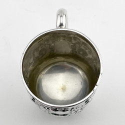 Pretty Victorian Sterling Silver Christening Mug