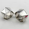Good Quality Pair of Hexagonal Sterling Silver Napkin Rings