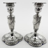 Victorian Sterling Silver Candlesticks with Detachable Floral Nozzles (1893/1894)