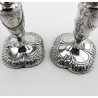 Victorian Sterling Silver Candlesticks with Detachable Floral Nozzles