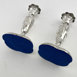 Victorian Sterling Silver Candlesticks with Detachable Floral Nozzles