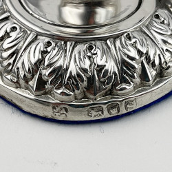 Victorian Sterling Silver Candlesticks with Detachable Floral Nozzles