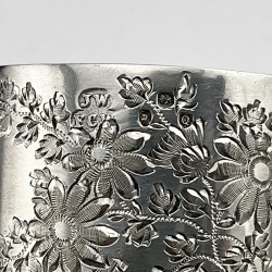 Pretty Pair of Victorian Boxed Sterling Silver Napkin Rings