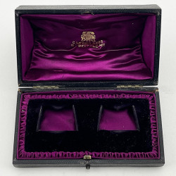 Pretty Pair of Victorian Boxed Sterling Silver Napkin Rings
