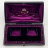 Pretty Pair of Victorian Boxed Sterling Silver Napkin Rings
