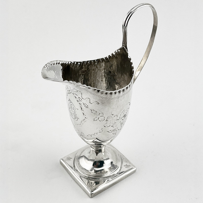 Decorative George III Sterling Silver Cream Jug (1787)