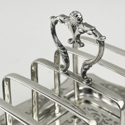 Charming Rectangular Edwardian Sterling Silver Toast Rack