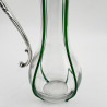 Unusual Edwardian Silver Plated Claret Jug with Green Applied Ribs