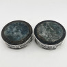 Pair of George III Old Sheffield Plate Wine Coasters