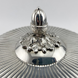 Unusual Circular Victorian Silver Plated Biscuit or Trinket Box