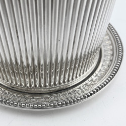 Unusual Circular Victorian Silver Plated Biscuit or Trinket Box